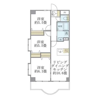 西船橋スクエアガーデン【7階】の間取り