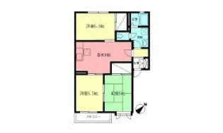 ドルフ城所Ⅰ【1階】の間取り