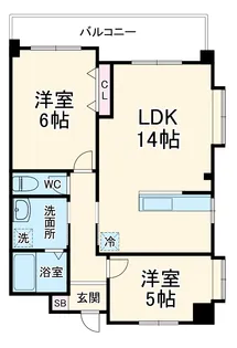 ガーデナコート【2階】の間取り