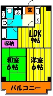 ラポール春日部【3階】の間取り
