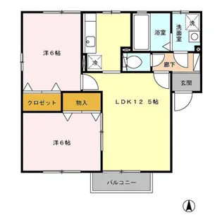 スプリングタウンD【2階】の間取り