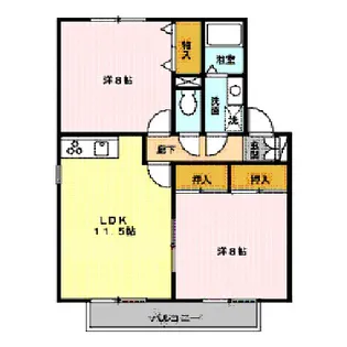 コートヴィレッジ【2階】の間取り