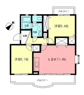 ひかり第1マンション【1階】の間取り