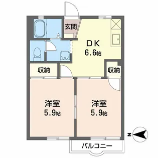 グリーンヒルズ【1階】の間取り