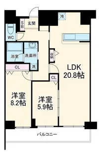 ロイジェント日吉2【10階】の間取り
