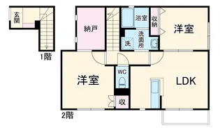 エスポワール矢立【2階】の間取り