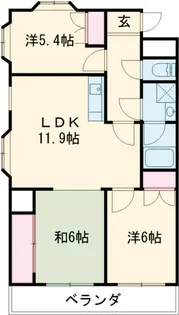 ダイアパレス伊勢崎第二【6階】の間取り