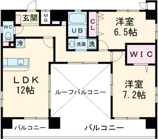 ユリカロゼ篠崎駅前【13階】の間取り