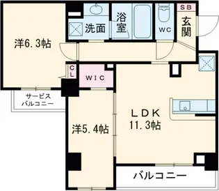リテラス三軒茶屋サウス【2階】の間取り