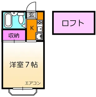 レオパレスSouthRiverⅡ【101号室】の間取り