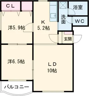 キャメリアB棟【1階】の間取り