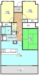 カネキビル【503号室】の間取り
