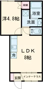 ソラール楓B【1階】の間取り