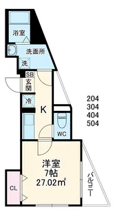 Eastview Palace【304号室】の間取り