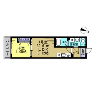クアトロ本千葉【2階】の間取り