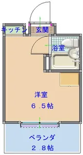 相模楽聖会館【206号室】の間取り