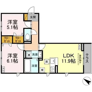 BLOOM(ブルーム)【1階】の間取り