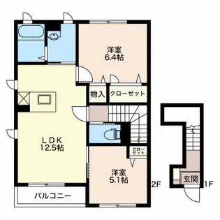 シャルムメゾン向山三ノ輪 C【2階】の間取り