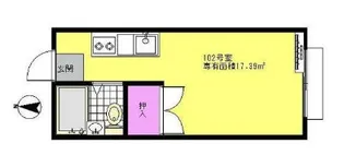 エステートピアNAMBA【201号室】の間取り