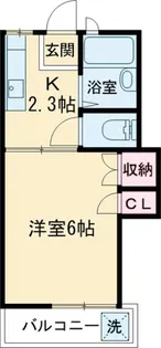 コーポベルグ【203号室】の間取り
