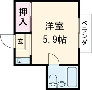 アクロ一ツ橋【203号室】の間取り