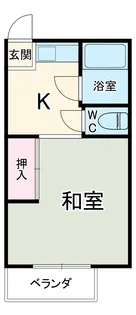 第2コーポゆうわ【2C号室】の間取り