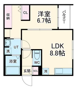グリーンリーブス大曾根【101号室】の間取り