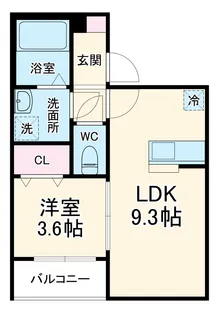 ウォーレン【3階】の間取り