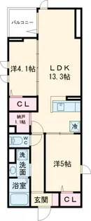 セレスティア六町Ⅱ【3階】の間取り
