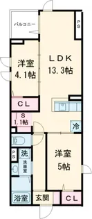 セレスティア六町Ⅱ【2階】の間取り