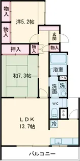 フォレスト上野毛【202号室】の間取り