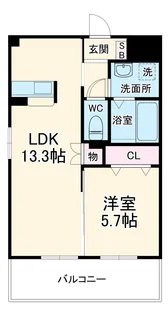 エルフィン昭和橋通【7階】の間取り