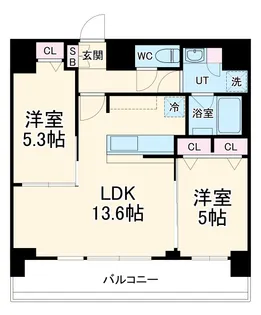 S-RESIDENCE四日市安島aloggio【1302号室】の間取り