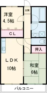 アヴェルデ十ヶ坪【207号室】の間取り