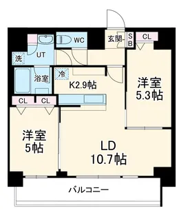 S-RESIDENCE四日市安島aloggio【14階】の間取り
