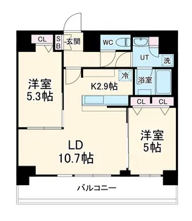 S-RESIDENCE四日市安島aloggio【14階】の間取り