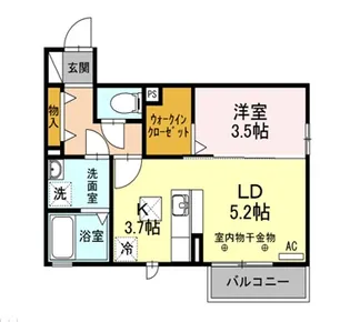 アコール中央【1階】の間取り