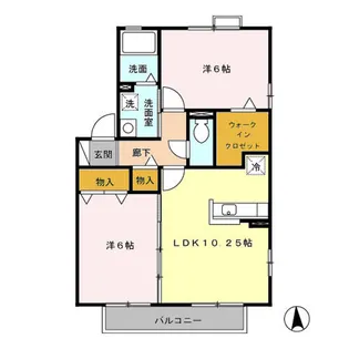 リッシュ・ヴェール【2階】の間取り