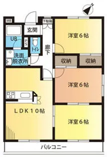 グリーンマンション大谷【3階】の間取り