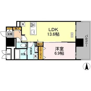 THE REJUVEPORT KISARAZU【6階】の間取り