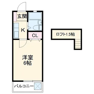 ラフォーレ錦【202号室】の間取り