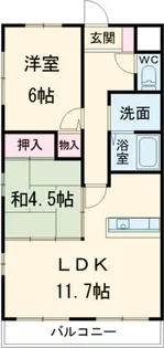 グランドヒルズ南脇1番館【2階】の間取り