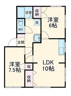 コーポラス小川【101号室】の間取り