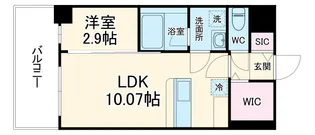 リシュドール堀田駅東【1003号室】の間取り