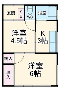 コーポヒロセⅡ【102号室】の間取り