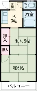 倉島荘【203号室】の間取り