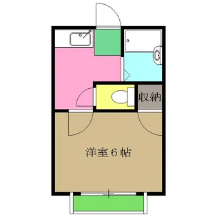 コーポワタナベ【105号室】の間取り