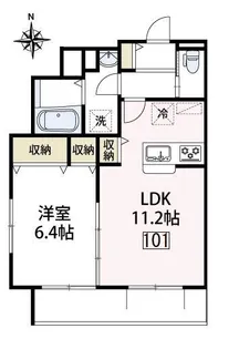 ラヴェンフォート小園【1階】の間取り