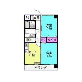 テラグレイス金久ビル【6階】の間取り