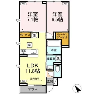 ソレイユ・ルヴァン【1階】の間取り